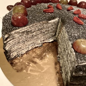 Anton - Black Sesame Mille Crepe Cake - 7.5inch - Bakeries Near Me - San Jose, California Anton - Black Sesame Mille Crepe Cake - 7.5inch - Bakeries Near Me - San Jose, California