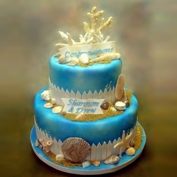 Confectionary Designs - Seaside Theme Wedding Cake - Desserts Near Me - Bogota, New Jersey Confectionary Designs - Seaside Theme Wedding Cake - Desserts Near Me - Bogota, New Jersey