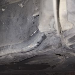 Walmart Supercenter - You can see the oil leak at the bottom of the picture