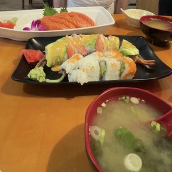 Hokkaido - (TG) Salmon Sashimi + (TG) Dragon Roll + (TG) California Roll - Japanese Near Me - Houston, Texas Hokkaido - (TG) Salmon Sashimi + (TG) Dragon Roll + (TG) California Roll - Japanese Near Me - Houston, Texas