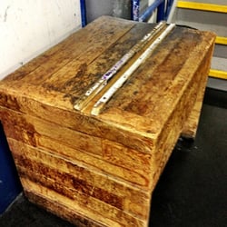 Scotia Barn - The hockey stick cutting table has been around since the beginning of time.