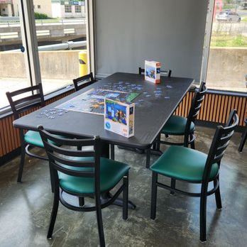 The Coffee Shop - Nice tables for families or friends to visit or put a puzzle together - Coffee & Tea Near Me - Hurst, Texas