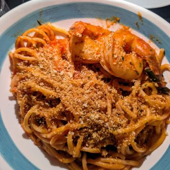 Osteria Ester - Bucatini Diavolo $26 with shrimp - Italian Near Me - Orlando, Florida