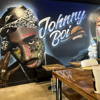 Johnny Boi - One of the murals they have painted on their walls - Burgers Near Me - Richmond, California