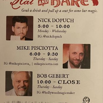 The Magic Castle - Schedule for the week of 5 Sep 23 4 of 6 - Performing Arts Near Me - Hollywood, California