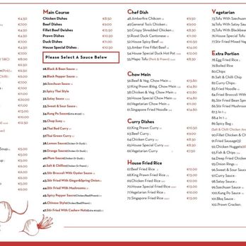 Hou Fu - Houfu Menu - Chinese Near Me - Adare, LK