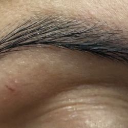 iThread Eyebrow Threading and Salon - Eyebrow threaded (cut) next day with scabs