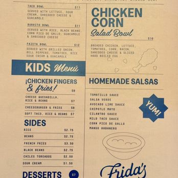 Frida’s Tacos - menu - Mexican Near Me - Taylor Springs, Illinois Frida’s Tacos - menu - Mexican Near Me - Taylor Springs, Illinois