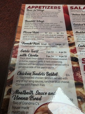 Menu photo 1 Joey C’s Pizza Woodbury, MN Menu photo 1 Joey C’s Pizza Woodbury, MN