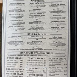 Dinner Menu