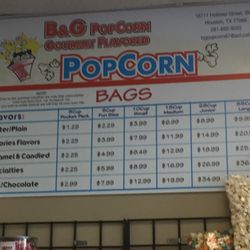 B&G Flavored Popcorn - Prices- Bags.