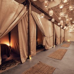 Relax in our calming Journey Rooms at The NOW Massage Oak Lawn, designed for a peaceful wellness experience.