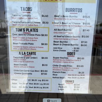 Tom's Tacos - As of 5.30.25 - Mexican Near Me - Torrance, California Tom's Tacos - As of 5.30.25 - Mexican Near Me - Torrance, California