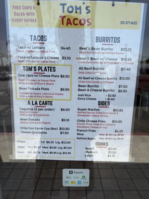 Menu photo 6 Tom's Tacos Torrance, CA Menu photo 6 Tom's Tacos Torrance, CA