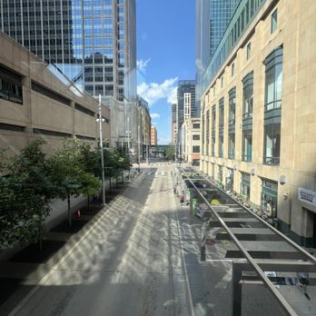 Minneapolis Skyway System - Inside walkway above street and bus stop - Local Flavor Near Me - Minneapolis, Minnesota