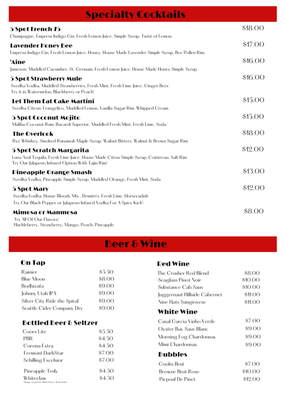 Menu photo 7 5 Spot Seattle, WA