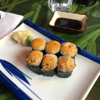 Sushi Yoshi - Salmon tuna roll that is served warm - good! - Sushi Bars Near Me - Stowe, Vermont Sushi Yoshi - Salmon tuna roll that is served warm - good! - Sushi Bars Near Me - Stowe, Vermont