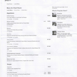 Outdated menu prices