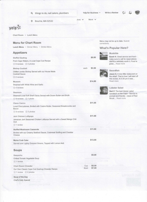 Menu photo 2 Chart Room Cataumet, MA