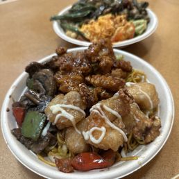 Honey Walnut Shrimp Garlic Eggplant and Green Beans Mixed Veggies Honey Walnut Shrimp Garlic Eggplant and Green Beans Mixed Veggies