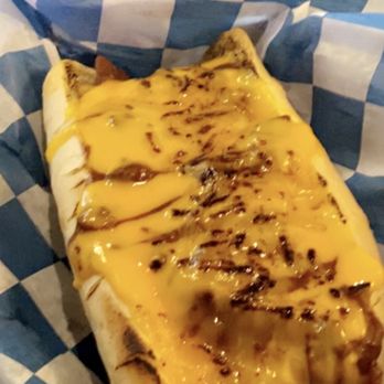 Berlin Bar - The Rebel Dog (I asked for extra cheese) it was the best I had in my life!! - Beer Bar Near Me - Las Vegas, Nevada