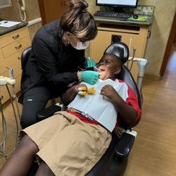 Janelle Holden, DDS - Full trust to remove all the extra pancakes off his teeth to smile big on the 1st Day of 3rd grade!