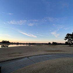 Virginia Beach National Golf Club - 18th hole view from Tee box at sunset