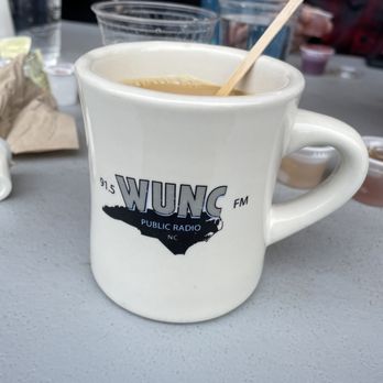 Biscuit Head - All their coffee cups come from goodwill so they're all different. It makes it fun to see which unique one you'll get! - Cafes Near Me - Asheville, North Carolina