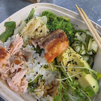 Pacific Catch - their salmon poke bowl, with cooked salmon????!? - Seafood Near Me - San Diego, California Pacific Catch - their salmon poke bowl, with cooked salmon????!? - Seafood Near Me - San Diego, California