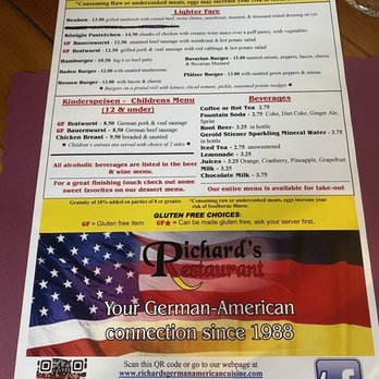 Richard's Restaurant - Menu page 2 of 2 - American Near Me - Brunswick, Maine