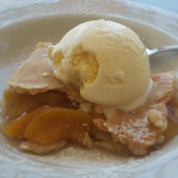 Belle's Kitchen - The peach cobbler, which is indeed better than the blackberry cobbler! - American Near Me - Houston, Texas