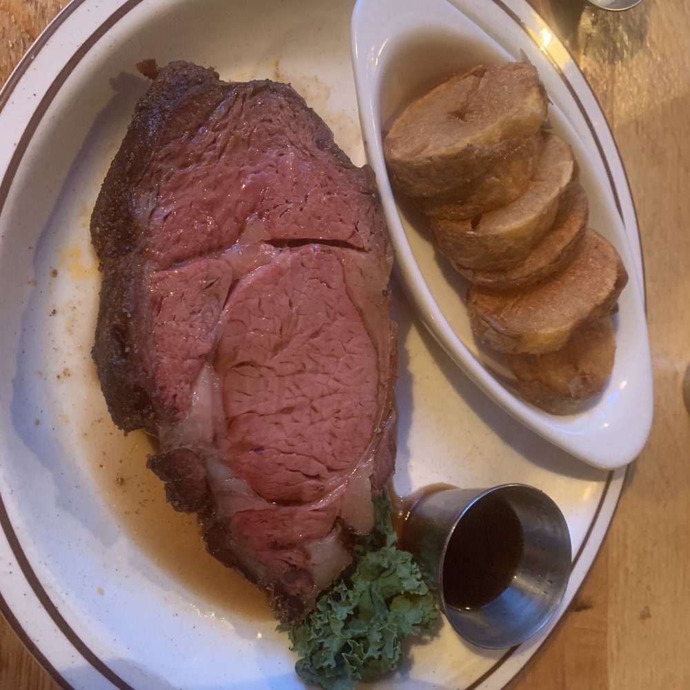 Milt's Stage Stop - Prime rib with bison chips - Steakhouses Near Me - Cedar City, Utah Milt's Stage Stop - Prime rib with bison chips - Steakhouses Near Me - Cedar City, Utah
