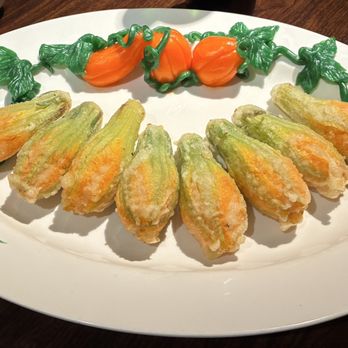 Pearl East - Pumpkin flowers stuffed with shrimp - Dim Sum Near Me - Manhasset, New York Pearl East - Pumpkin flowers stuffed with shrimp - Dim Sum Near Me - Manhasset, New York