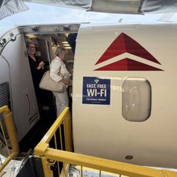 Boarding the plane
