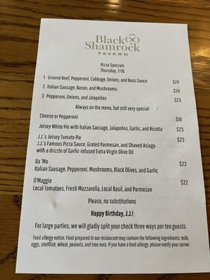 Menu photo 2 Black Shamrock Tavern Honolulu, HI Menu photo 2 Black Shamrock Tavern Honolulu, HI