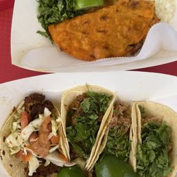 Quesabirria, fish, Al pastor, carnitas tacos Quesabirria, fish, Al pastor, carnitas tacos