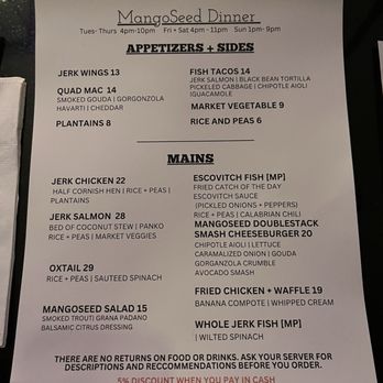 MangoSeed Restaurant - Menu - Caribbean Near Me - Brooklyn, New York