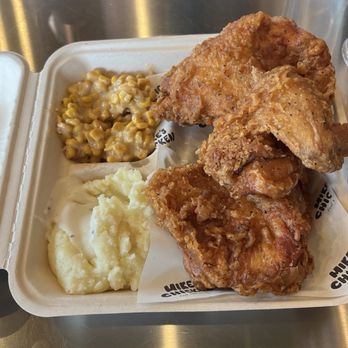 Mike's Chicken - Two breast & wing plate with cream corn and Yukon mashed potatoes - Chicken Shop Near Me - Dallas, Texas Mike's Chicken - Two breast & wing plate with cream corn and Yukon mashed potatoes - Chicken Shop Near Me - Dallas, Texas