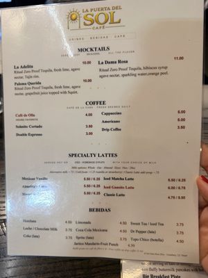 Menu photo 2 La Puerta del Sol Cafe Granbury, TX