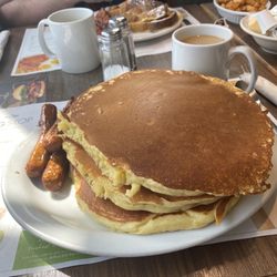 New Minas Big Stop Restaurant - Huge portions -took 2 pancakes home as they were huge!! French toast, home fries, and sausages were awesome too!