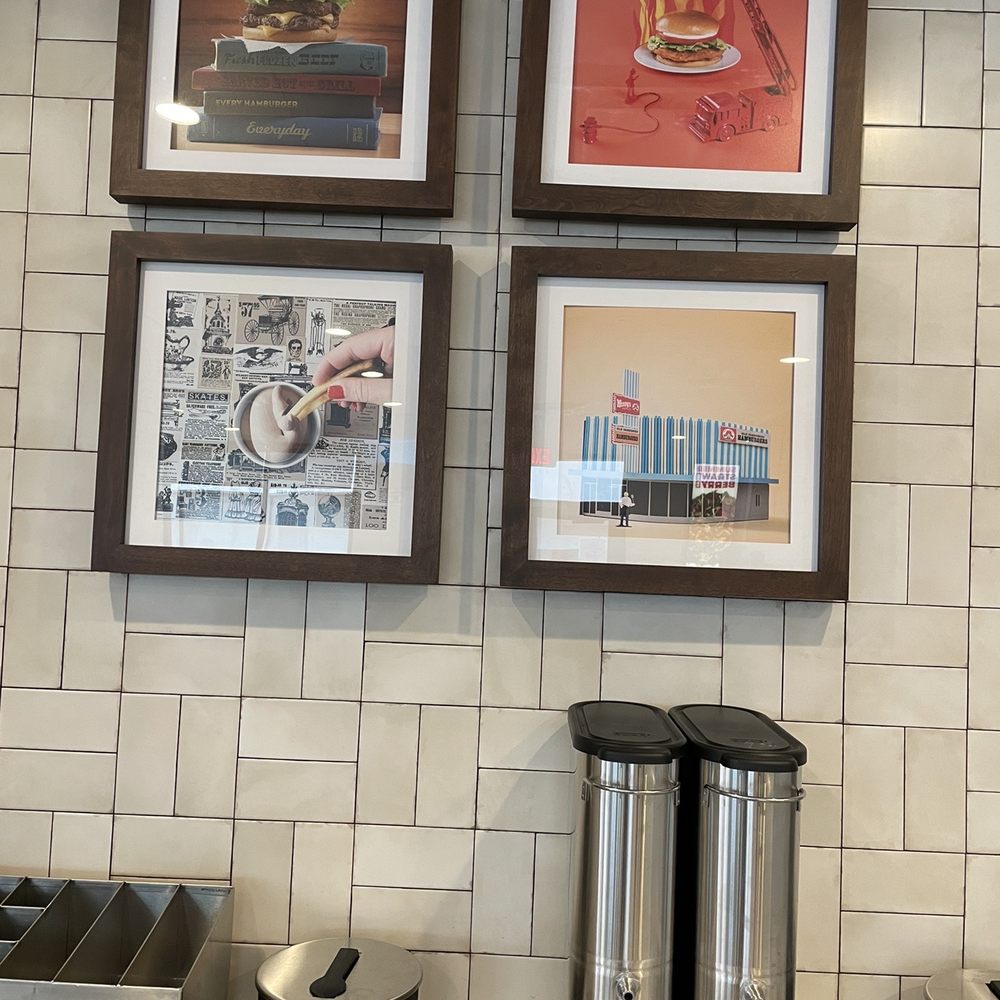 Wendy's - three framed photographs of a kitchen - Burgers Near Me - Los Angeles, California