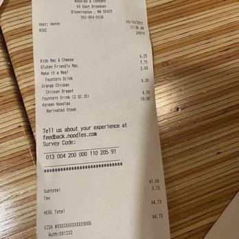 Noodles and Company - Prices not bad at all. - Noodles Near Me - Bloomington, Minnesota Noodles and Company - Prices not bad at all. - Noodles Near Me - Bloomington, Minnesota