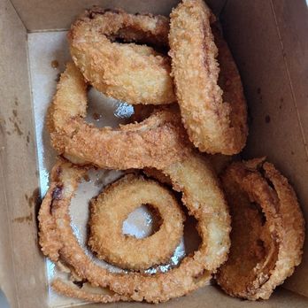 Big Basin Burger Bar - Onion rings in To Go box - Burgers Near Me - Saratoga, California Big Basin Burger Bar - Onion rings in To Go box - Burgers Near Me - Saratoga, California