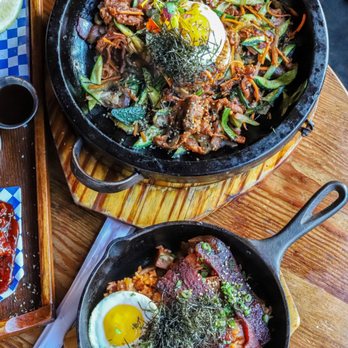 Berkeley Social Club - Dolsot (Spicy Pork) & G. I. Fried Rice (@joeynht) - Breakfast & Brunch Near Me - Berkeley, California