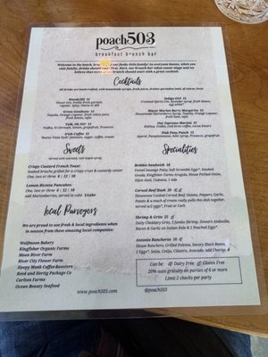 Menu photo 2 Poach 503 Manzanita, OR Menu photo 2 Poach 503 Manzanita, OR