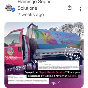 Flamingo Septic Solutions - Review added to an add we are promoting - Septic Services Near Me