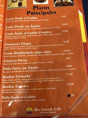 Menu photo 5 Rio Grande Café Madrid, M Menu photo 5 Rio Grande Café Madrid, M
