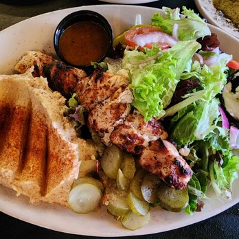Pasha Mediterranean Grill - Chicken sheesh tawook plate - Mediterranean Near Me - San Antonio, Texas