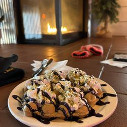 Matt’s Basement - Ube matcha bubble waffle