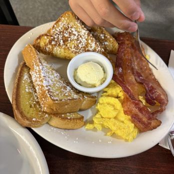 Mickey D's Cafe - Eggs and Bacon Combo with 2 pancakes - Cafes Near Me - Apache Junction, Arizona